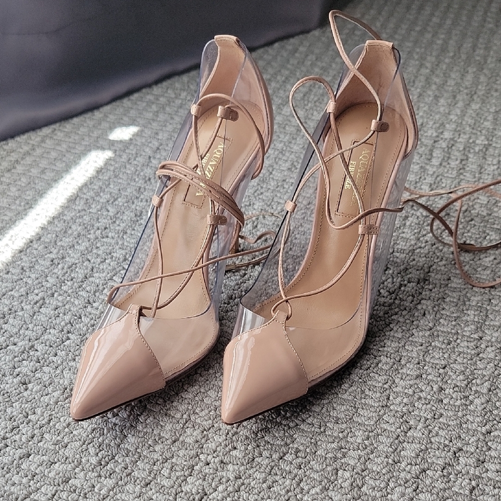 Elegant Nude Lace-Up Women's Shoes